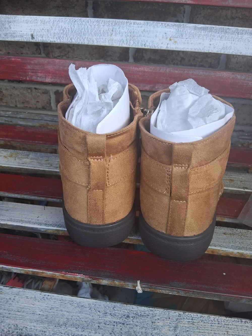 Lifestride Suede Ankle Boots in Tan - Women's Casual Booties